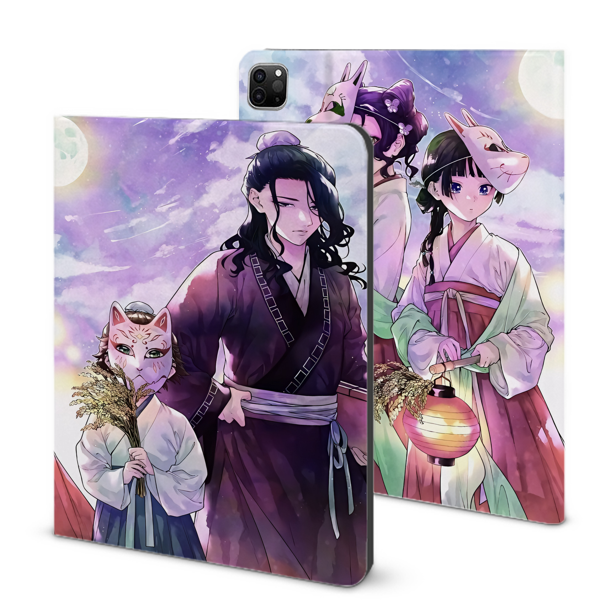 （画像用） 薬屋のひとりごと The Apothecary Diaries IPad ケース ブック型 PUレザー TPU 耐衝撃 軽量 薄型 ペン収納なし 全面保護 IPad 各モデル対応